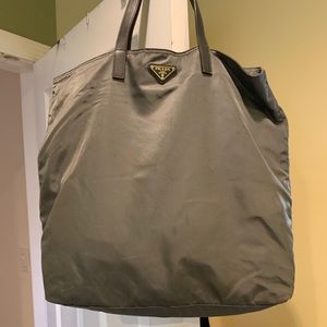 Nylon Prada gray tote